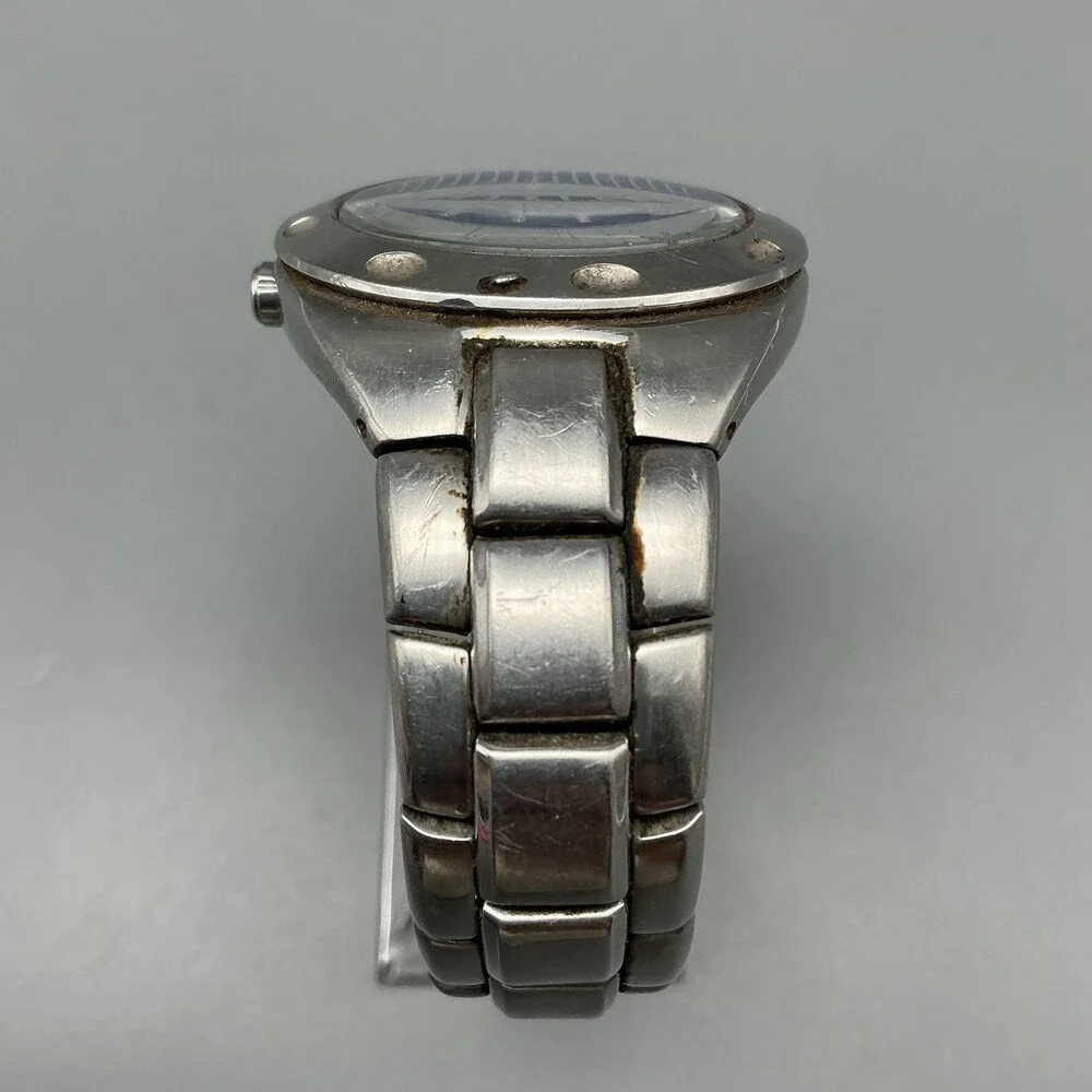 Fossil Volvo JR-5098 Mens Watch 39mm Black Dial Stainless Volvo New Battery 7.5